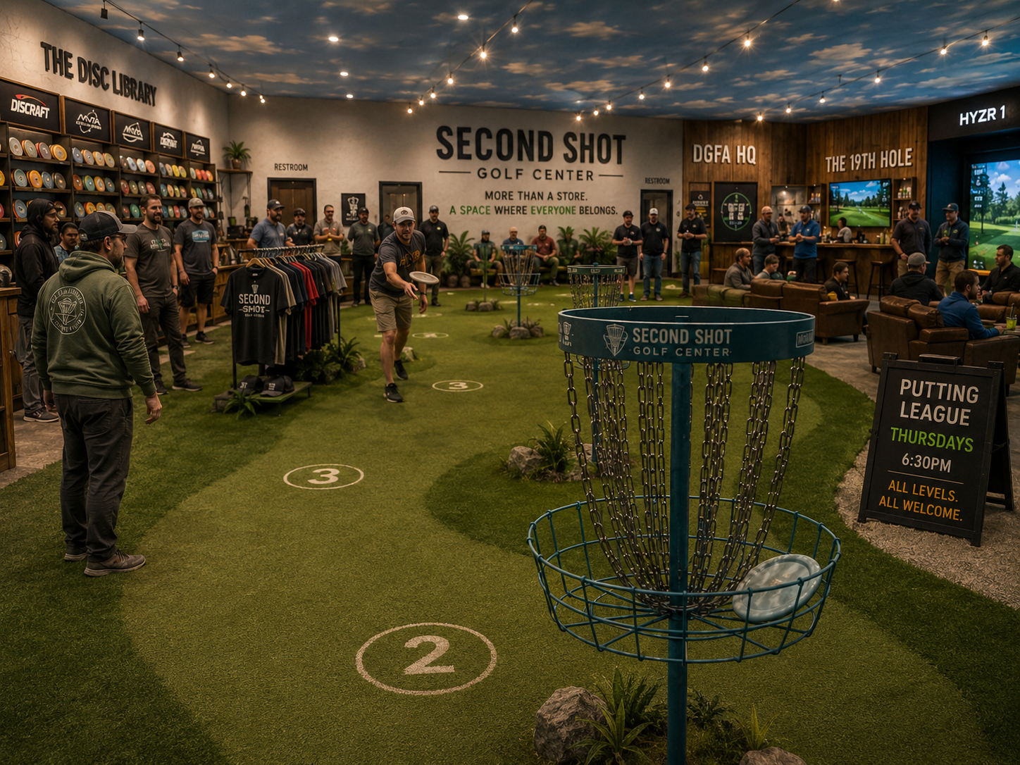 Concept of a Second Shot indoor putting league