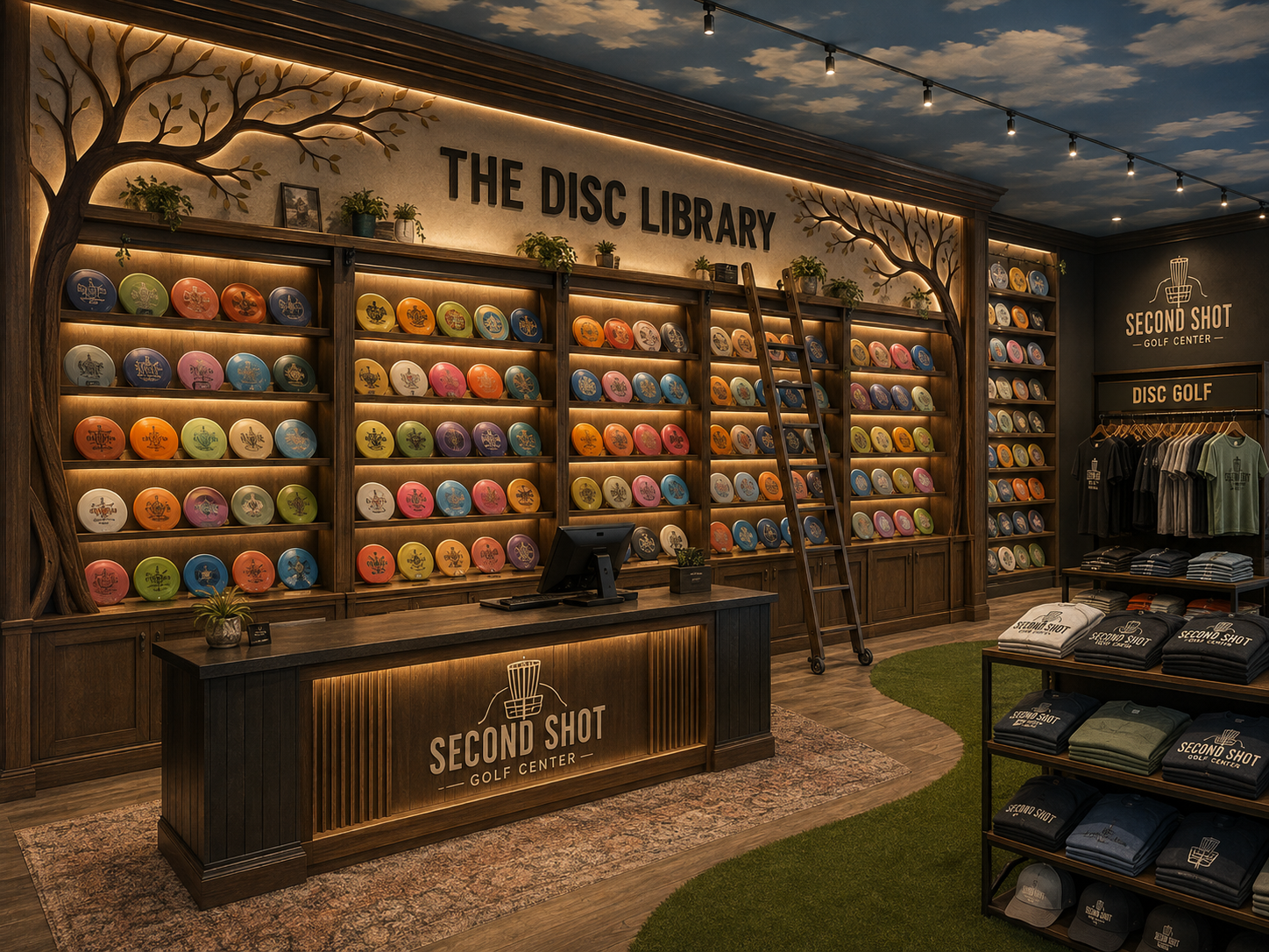 Concept of the Second Shot disc golf retail area